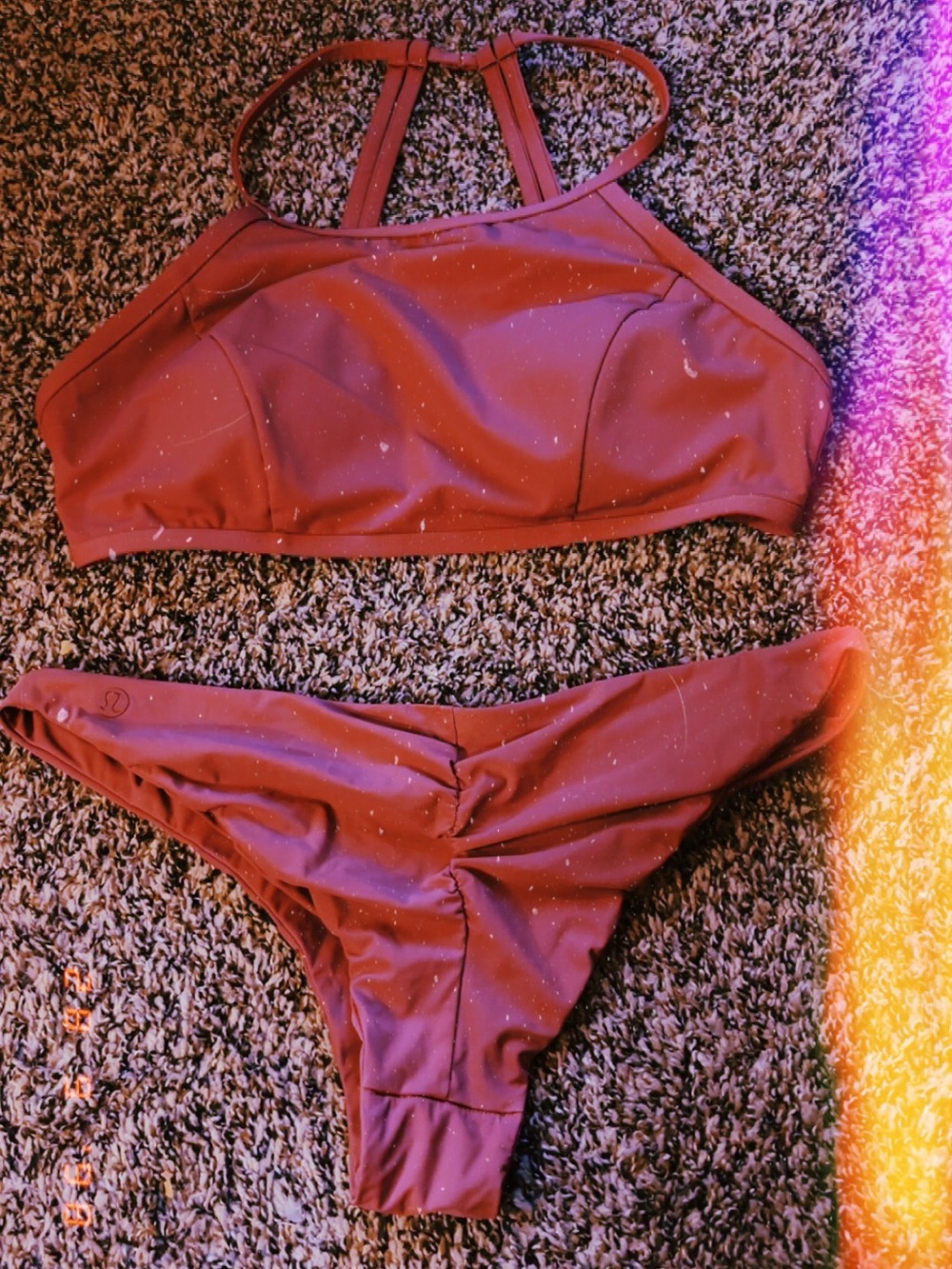 lululemon burgundy swim suit